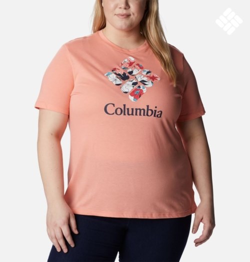 Tricouri Columbia Bluebird Day Relaxed Crew Neck Dama Corai | Plus Size CVAQ8Z197